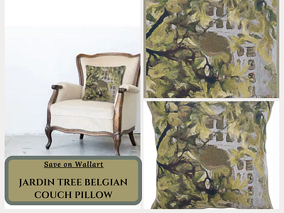 JARDIN TREE BELGIAN COUCH PILLOW couch cushion home decor tapestry tapestry cushion tapestry throw wall art