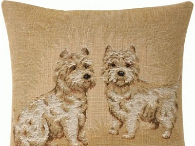 DOGS LIGHT FRENCH COUCH CUSHION