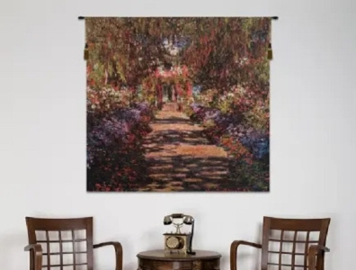 ALLEE DE MONET BELGIAN WALL TAPESTRY branding home decor tapestry tapestry cushion wall art