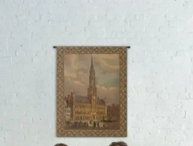 TOWN HALL BRUSSELS BELGIAN WALL TAPESTRY