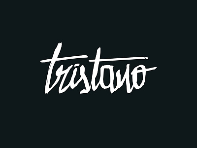 Tristano branding brush hand made lettering logo radical tristano type