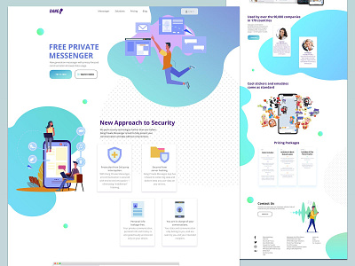 Dang Messenger landing landingpage web webdesign