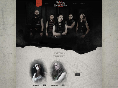 Among Your Gods metal rock webdesign