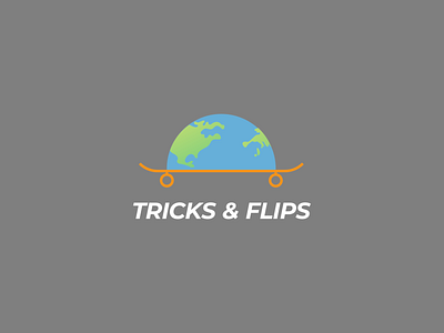 Tricks & Flips branding design flat illustration illustrator logo minimal vector