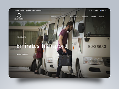Emirates Transport branding design flat illustrator logo minimal typography web website