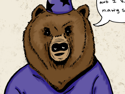 Wizard Bear bear doodle drawing illustration wizard