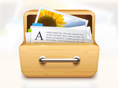 File Manager cinn drawer file fireworks icon manager paper wood