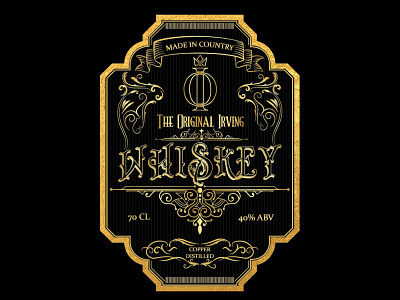 Whiskey label branding design design illustraion whiskey label