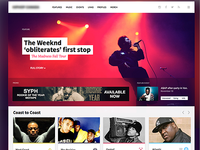 Hip-Hop site (WIP) homepage web