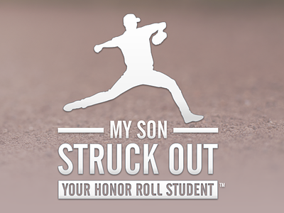 My Son Struck Out Your Honor Roll Student baseball pitcher sticker