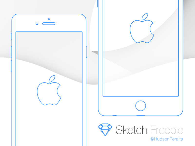 iPhone 6 & 6 Plus Wireframe .sketch Freebie wireframe wireframes illustration freebie resources sketch free vector iphone 6 iphone 6 plus sketch file