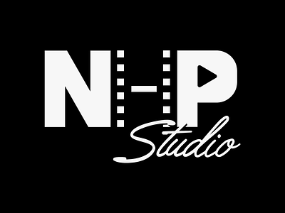 NHP Studio Logo branding film film strip filmmaking identity logo negative space