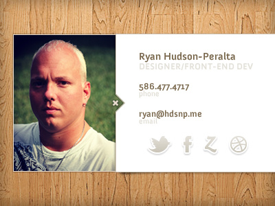 My Binnis Card animated business card card hunk jquery sexy slideout