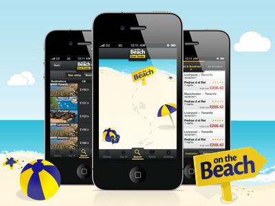 On the beach iPhone App app beach illustration ios iphone