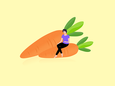 Carrot design flat illustration ui