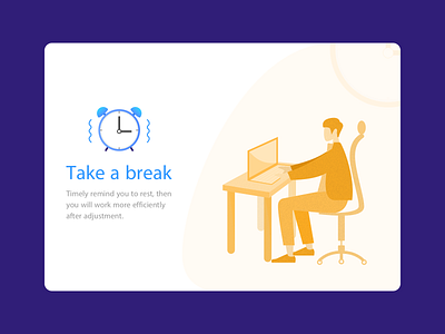 Take A Break design flat illustration