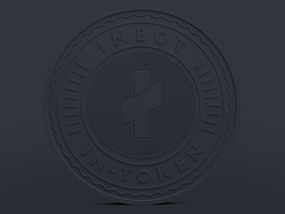 Inbot IN-Token 3d model 3d coin gray ico model modelling monocrome token