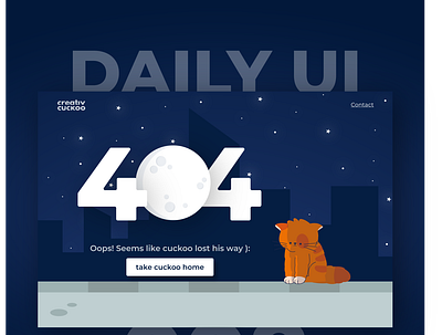 404 Page dailyui design illustration illustrator typography ui
