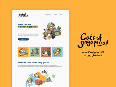 Cats of Singapurra cat nft ui website design