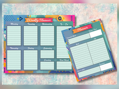 Weekly Planner Design graphicdesigner design