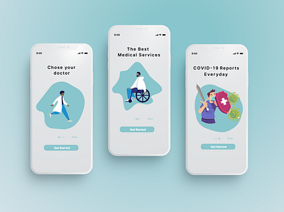 Medical App corona illustration medicine medicine app ui