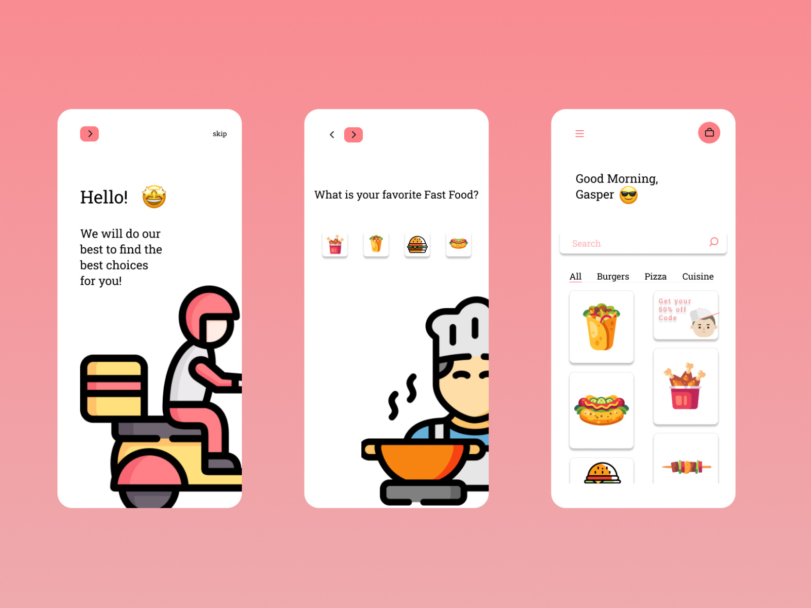 Food App by Gasper (Alexandru Stefan) on Dribbble