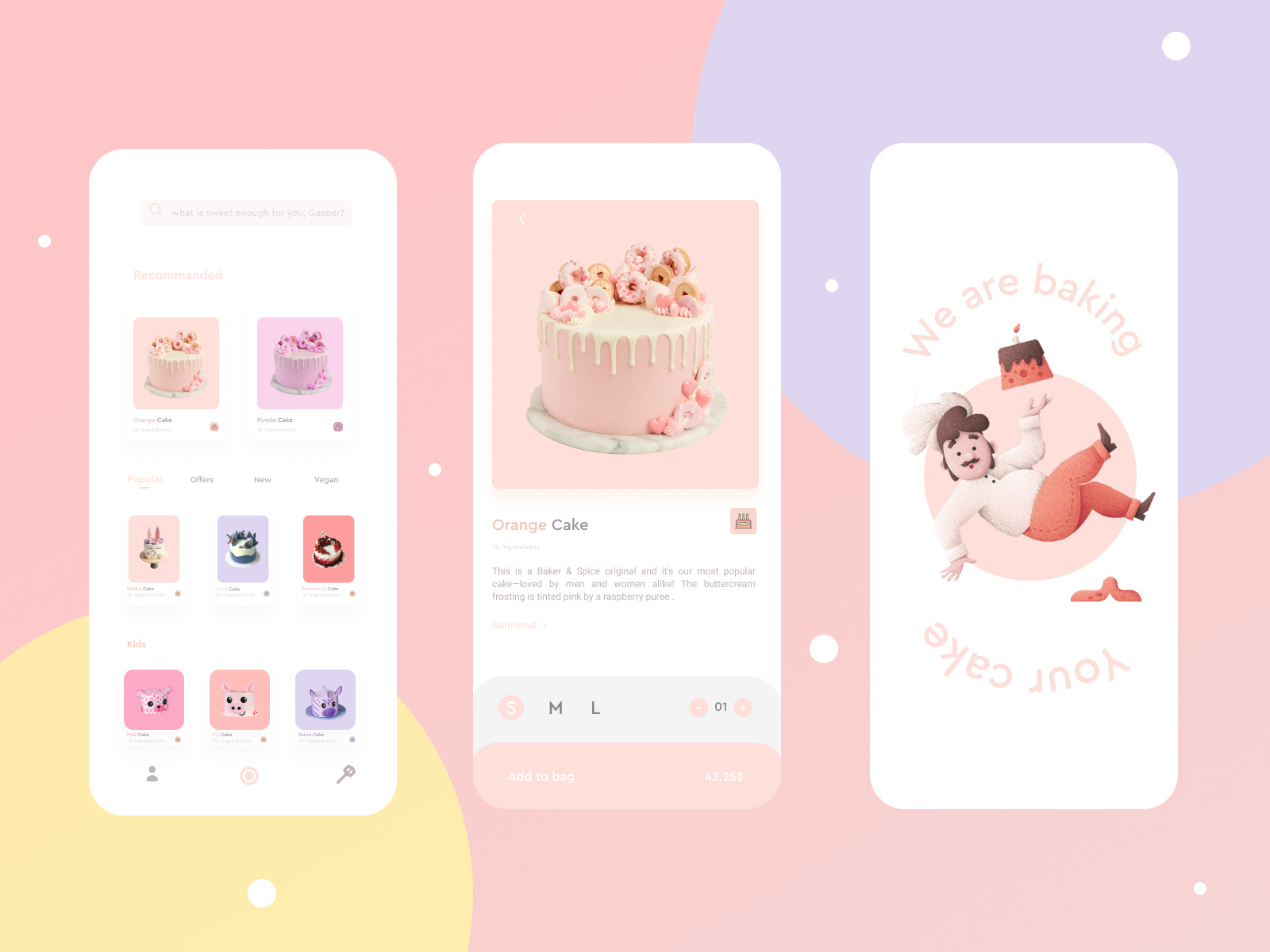 Cake App by Gasper (Alexandru Stefan) on Dribbble