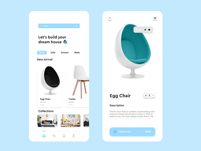 Furniture App 2d app branding color colorful design dribbble graphic design illustration logo mobile typography ui ux web