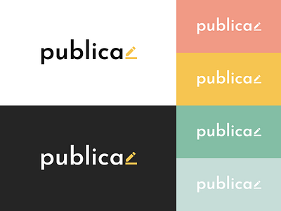 Publica Branding brand brand identity branding branding design green logo logo design logodesign pink yellow