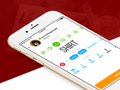 Borrow for Debts Monitor App app borrow create debt icon ios lent red ui ux