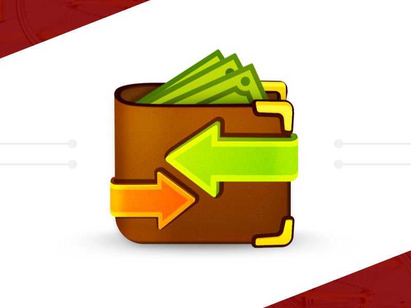 Icon for Debts Monitor App wallet money arrow borrow lent debt icon ios