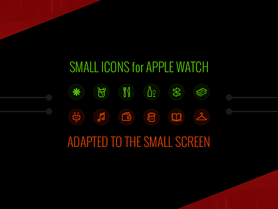 Microicons for Debts Monitor App apple watch borrow categories dark debt icons infographic lent micro nano ui