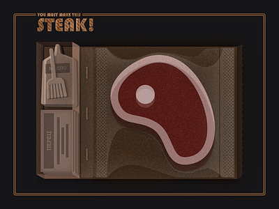 You must make this steak carton concept cooking eat illustration meat rdc retro russian design cup steak