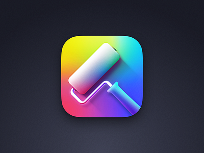 Paint Roller Icon color icon ink ios paint roller skeuomorph theme
