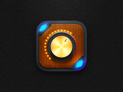 Volume Maximizer Icon icon ios light metal neon volume warm wood