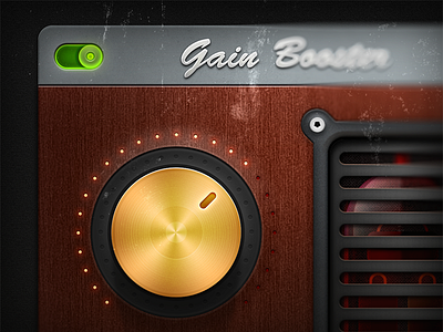 Gain booster gain lamp module music sound ui volume warm wood