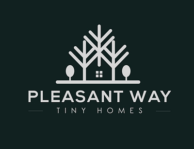 Pleasant way Logo Design business home icon illustration logo minimal minimalist pine realestate tiny typography ux wild