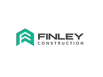 Finley Construction Logo Design branding business design logo minimal minimalist realestate tiny typography vector