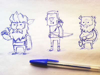 Character sketches - Pen