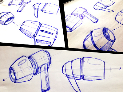 Product Sketch - Ear Plug Concept concept sketch design draw using shapes drawing drawings ear plug earplugs product design product designer product designs product drawing products prototype shape design sketch
