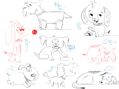 Animals using simple shapes character character using shapes design digital tablet dog drawing drawings pen tablet pencil shapes simple character simple shapes sketch symbol