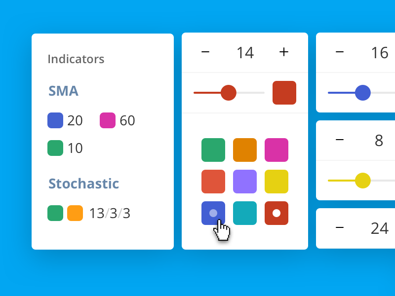 Indicator settings by A-Matiunin for ~/.space307 on Dribbble