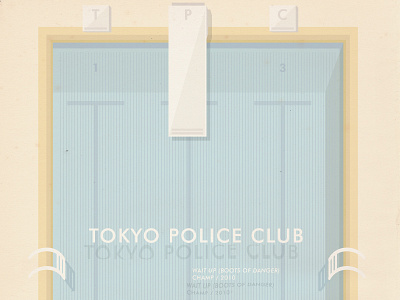 tokyo police club illustration music pool poster swimming