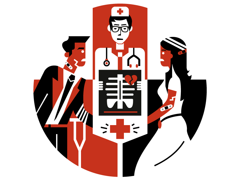 marriage-in-sickness-and-in-health-by-guilherme-henrique-on-dribbble