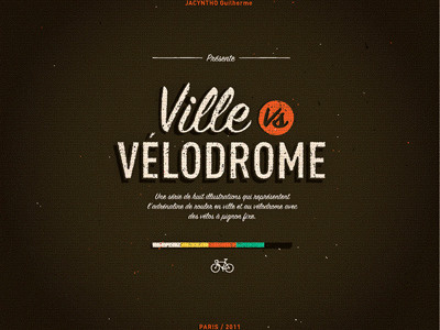 ville vs vélodrome bike typography