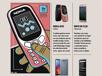 Nokia 3310 cellphone illustration nokia