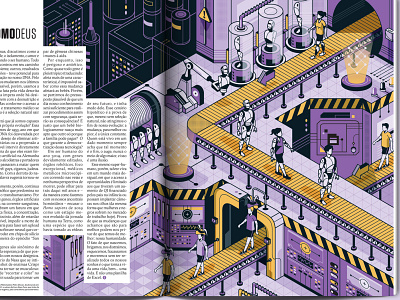 Superinteressante Magazine futuristic isometric robots scifi