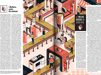 Superinteressante Magazine beer isometric machine