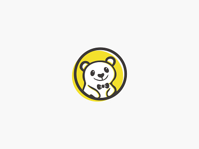 cute bear logo animal logo baby product logo bear logo cartoon logo cute animal logo cute logo illustration logo logo design