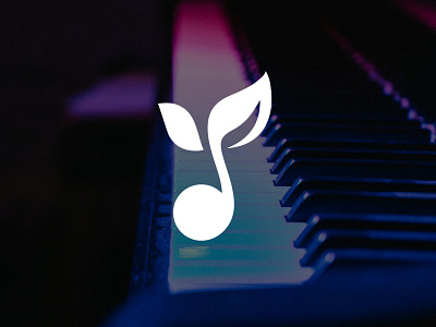 music logo graphic design leaf logo logo logo design minimal logo music logo music note music note logo plant logo
